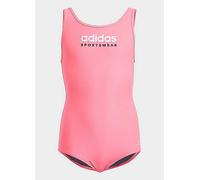 adidas Performance Girls Logo Print Swimsuit Pink