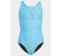 adidas Performance Kids Logo Print Swimsuit Blue