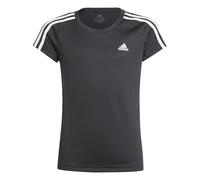 adidas Performance Kids Unisex Designed 2 Move 3-Stripes Tee - Black/White - Size 7-8Y