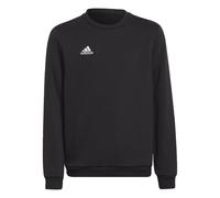 ADIDAS Performance Kids Unisex Entrada 22 Sweat Top - Black Cotton - Size 7-8Y