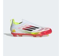 adidas Performance Kids Unisex F50 Elite Laceless Firm Ground Boots - White - Size UK 10 Kids