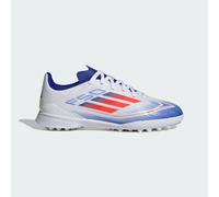 adidas Performance Kids Unisex F50 League Turf Boots - White/Blue - Size UK 2