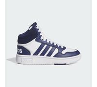 adidas Performance Kids Unisex Hoops Mid Shoes - White/Blue - Size UK 1