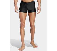 adidas Men's Solid Swim Boxers, Black/White, L