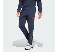 adidas Performance Mens AS Roma Seasonal Doubleknit Pants - Blue Cotton - Size Medium