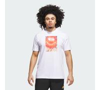 adidas Performance Mens Basketball Is Happiness Graphic Tee - White - Size Medium