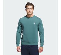 adidas Performance Mens Crewneck Sweatshirt - Teal Cotton - Size Small