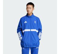 adidas Performance Mens France Handball Presentation Jacket - Blue Recycled Material - Size Small