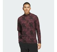 adidas Performance Mens Go-To Printed Quarter-Zip Pullover - Burgundy Recycled Material - Size Small