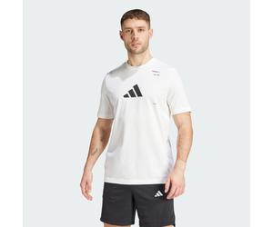 adidas Performance Mens Handball Category Graphic Tee - White Cotton - Size Medium