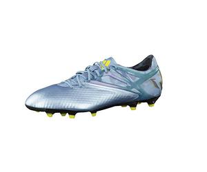 adidas Performance Men's Messi 10.1 FG/AG Football Boots Silver Silber (Matte Ice Metallic/Bright Yellow/Core Black) 12 UK