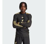 adidas Performance Mens Mexico Gold Long Sleeve Jersey - Black Recycled Material - Size Medium