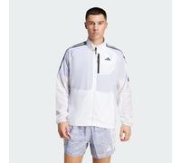 adidas Performance Mens Own the Run 3-Stripes Packable Jacket - White Recycled Material - Size 2XL