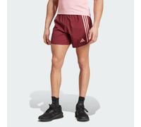 adidas Performance Mens Own the Run 3-Stripes Shorts - Dark Red Recycled Material - Size XS - 7”
