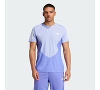 adidas Performance Mens Own the Run Colorblock AEROREADY Tee - Blue Recycled Material - Size Medium