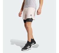 adidas Performance Mens Power Workout Two-in-One Shorts - Black Recycled Material - Size S - 7”