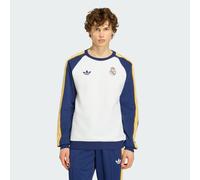 adidas Performance Mens Real Madrid Originals Crew Sweatshirt - White/Blue - Size Large