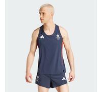 adidas Performance Mens Team GB Adizero Running Singlet - Navy Recycled Material - Size X-Large