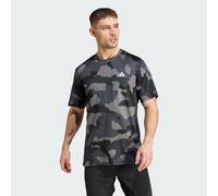 adidas Performance Mens Train Essentials Camo Allover Print Tee - Black Recycled Material - Size X-Small