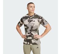 adidas Performance Mens Train Essentials Camo Allover Print Tee - Grey Recycled Material - Size Small