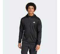 adidas Performance Mens Train Essentials Camo Full-Zip Hoodie - Black Recycled Material - Size Medium