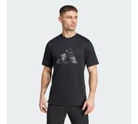 adidas Performance Mens Train Essentials Camo Graphic Logo Tee - Black Recycled Material - Size Small