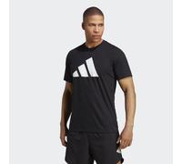 adidas Performance Mens Train Essentials Feelready Logo Training Tee - Black/White Recycled Material - Size X-Small
