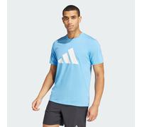 adidas Performance Mens Train Essentials Feelready Logo Training Tee - Blue Recycled Material - Size Medium