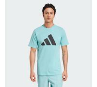adidas Performance Mens Train Essentials Feelready Logo Training Tee - Turquoise Recycled Material - Size Small