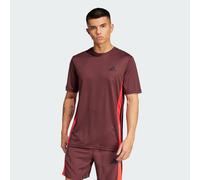 adidas Performance Mens Train Essentials Seasonal Colorblock Tee - Maroon Recycled Material - Size X-Large