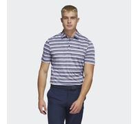 adidas Performance Mens Two-Color Striped Golf Polo Shirt - Blue Recycled Material - Size X-Large