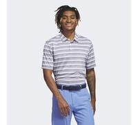 adidas Performance Mens Two-Color Striped Golf Polo Shirt - Grey Recycled Material - Size Large