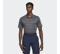 adidas Performance Mens Two-Color Striped Polo Shirt - Black Recycled Material - Size Medium