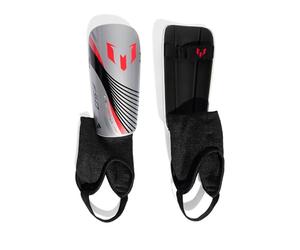 adidas Performance Messi SG Match Shin Pads Kids Silver Red L Children
