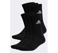 adidas Unisex Cushioned Sportswear Crew Socks 6 Pairs, Black/White, 4.5-6