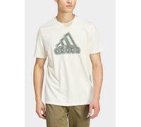 adidas Performance Short Sleeve Printed T-Shirt Off White