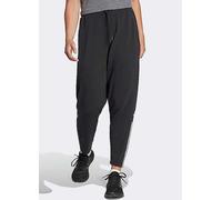 adidas Women's Train Essentials Regular-Fit Cotton Training Pants, Black/White, L