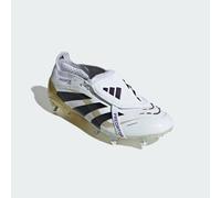 adidas Performance Unisex Predator Elite Fold-Over Tongue Soft Ground Boots - White & Black - Size UK 11.5