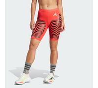 adidas Performance Womens Adizero Control Running Short Leggings - Red - Size Large