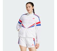 adidas Performance Womens Adizero Retro Running Jacket - White Recycled Material - Size Medium