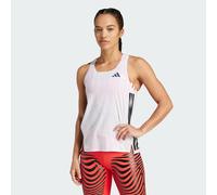 adidas Performance Womens Adizero Running Singlet - White Recycled Material - Size Medium