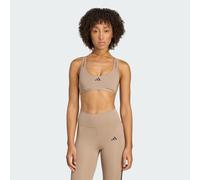adidas Performance Womens Aeroimpact Luxe Training Light-Support Bra - Brown Recycled Material - Size XL (A-B)