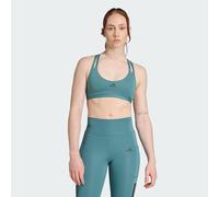 adidas Performance Womens Aeroimpact Luxe Training Light-Support Bra - Teal Recycled Material - Size L (A-B)