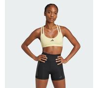 adidas Performance Womens Aeroimpact Luxe Training Light-Support Bra - Yellow Recycled Material - Size M (C-D)