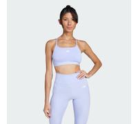 adidas Performance Womens Aeroreact Training 3-Stripes Bra - Purple - Size Large