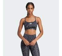adidas Performance Womens Aeroreact Training Light Support 3-Stripes Bra - Black Recycled Material - Size M (A-B)