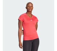 adidas Performance Womens AEROREADY Train Essentials Minimal Branding V-Neck Tee - Red Recycled Material - Size X-Small