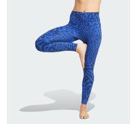 adidas Performance Womens All Me Allover Print 7/8 Leggings - Blue Recycled Material - Size Small