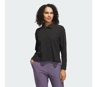 adidas Performance Womens Beyond Long Sleeve Loose Polo Shirt - Black - Size X-Small
