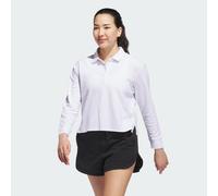 adidas Performance Womens Beyond Long Sleeve Loose Polo Shirt - White - Size X-Large